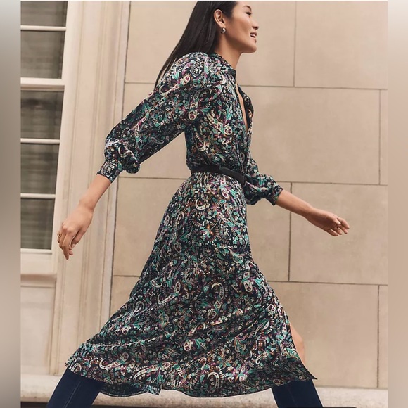 NWT - Floral Belted Shirtdress - Picture 3 of 5